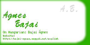 agnes bajai business card